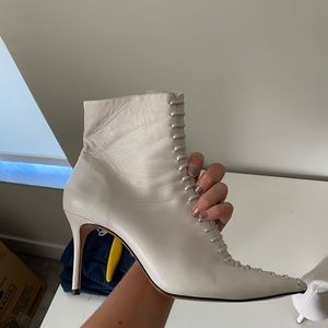 Schutz White Booties